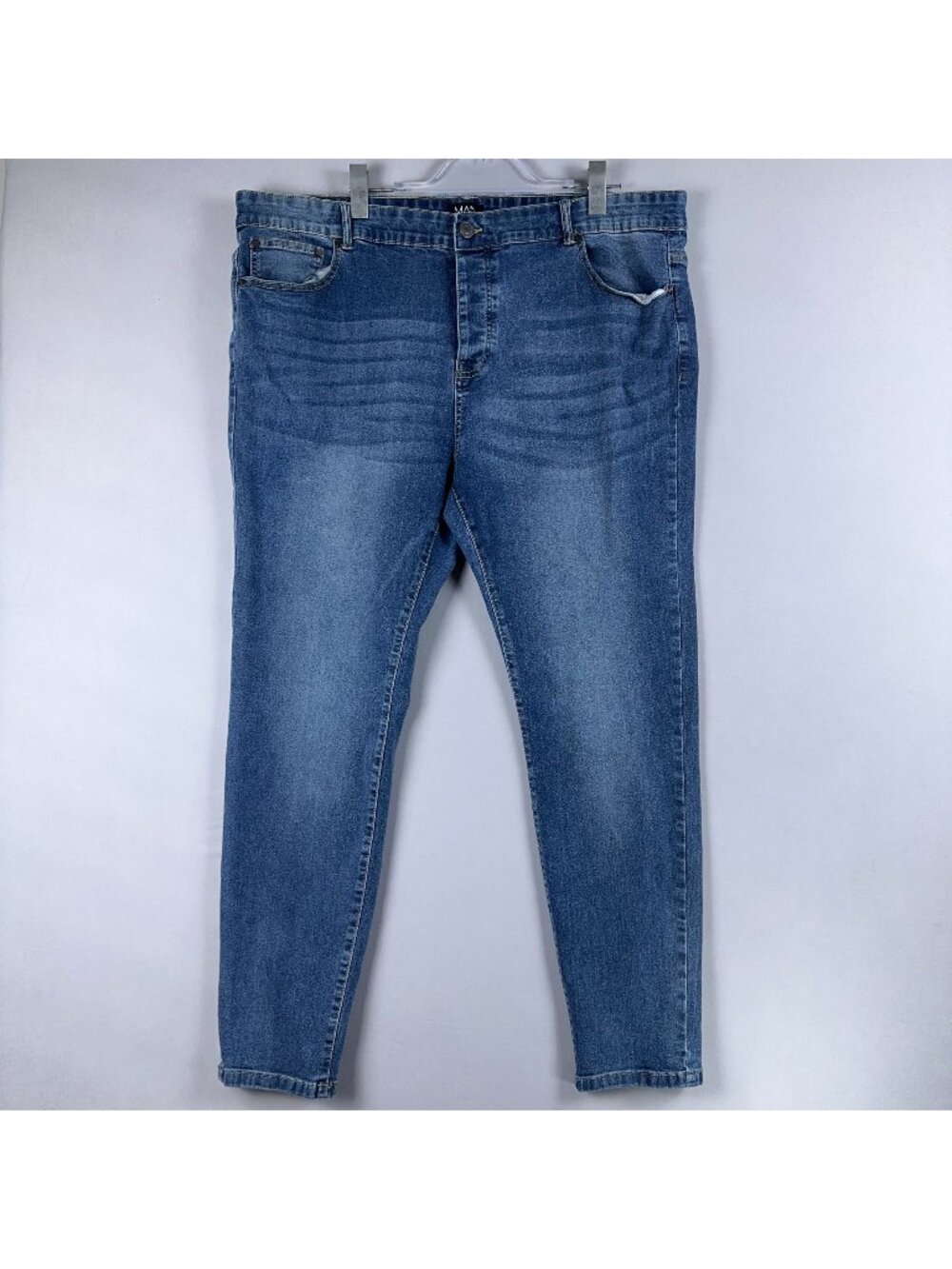 BoohooMAN Jeans Mens Size US 46 Regular Slim Fit Skinny High Rise Blue Medium Wa